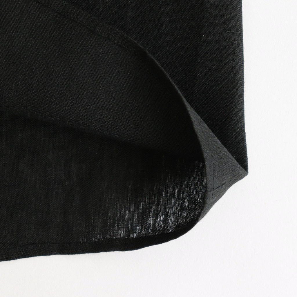 DENSELY LINEN GATHER DRESS #Black [no.7310]