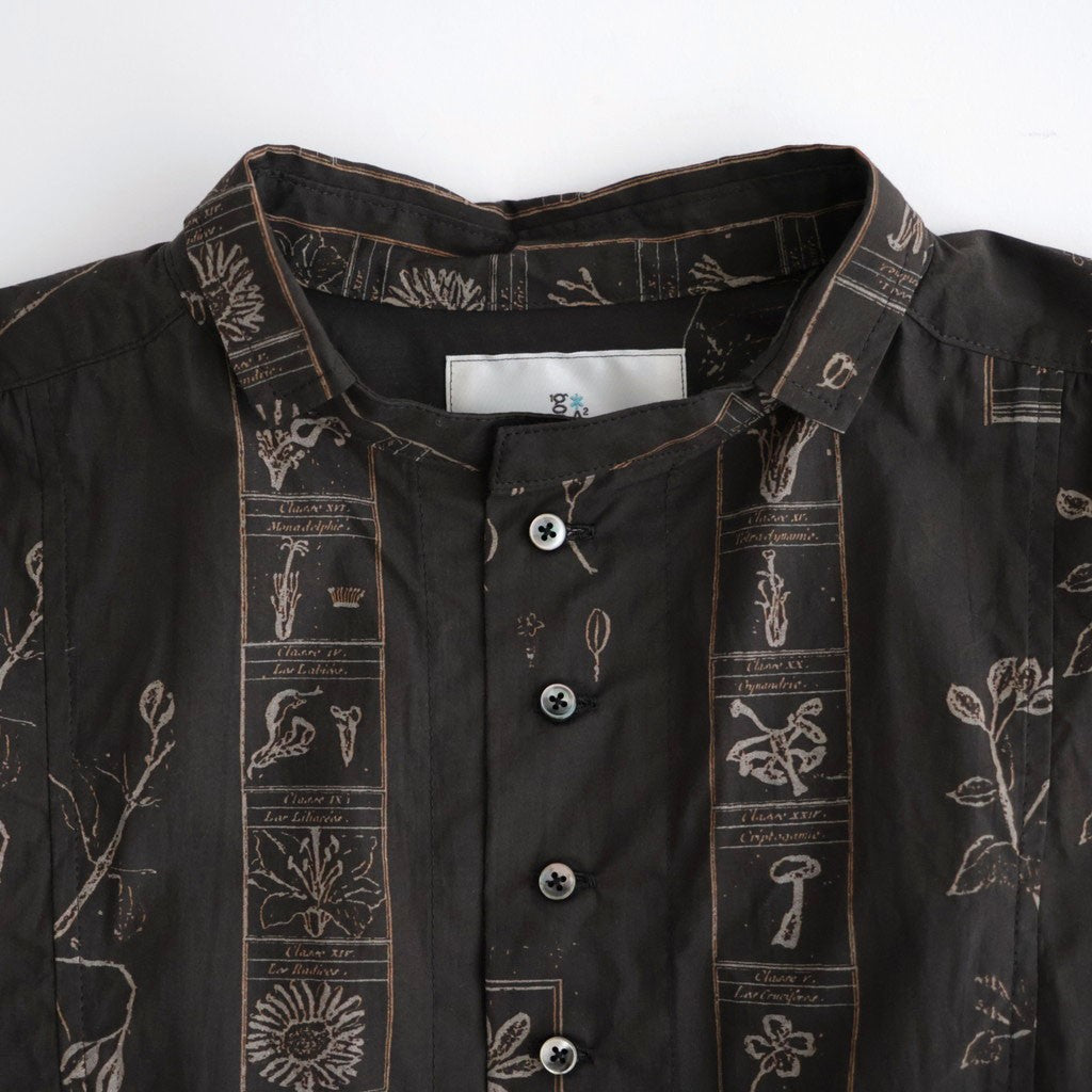 偶然の影：ブラウス #dark brown×beige [13261-09107]