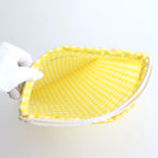 Drawstring bag #GINGHAM YELLOW [TMB-1863H]