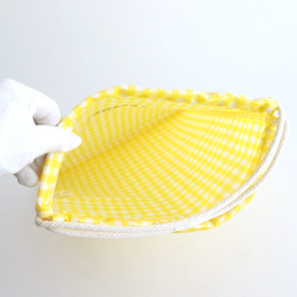 Drawstring bag #GINGHAM YELLOW [TMB-1863H]