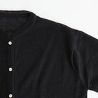 Fesca Linen Knit No Collared #Black [A232251TK766]