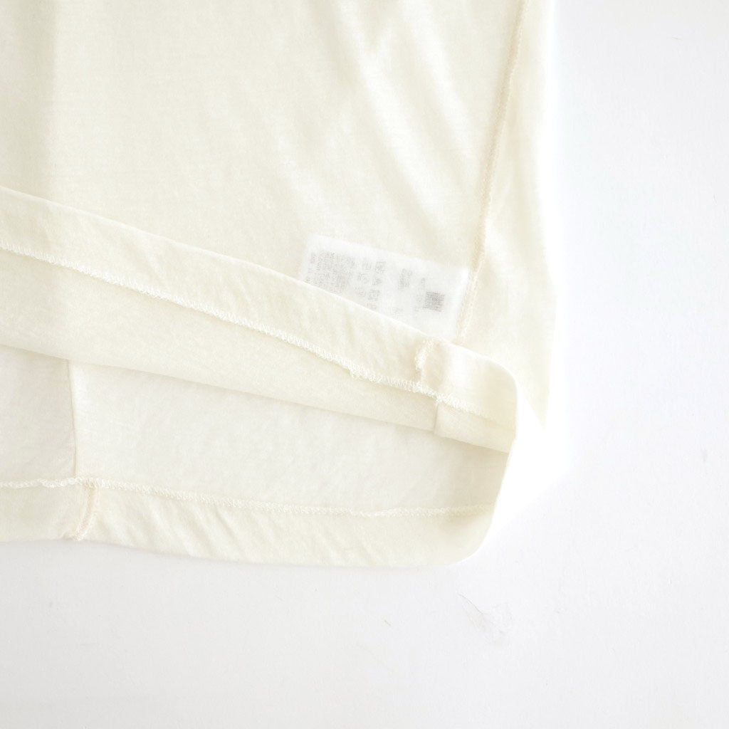 cashmere & supima cotton gauze jersey turtle-neck Tee #off white [WXFL-UW104]