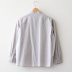 60s ORGANIC CAMBRIC WITH EMB BANDED COLLAR EMB SHIRT #9200 LT GREY [NMDS26221]