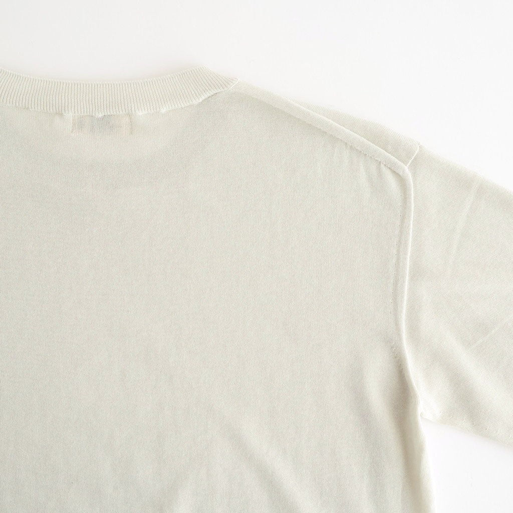 high-twisted cotton sheer knit layered P/O #charcoal brown × mist green [WXSP-UW137]