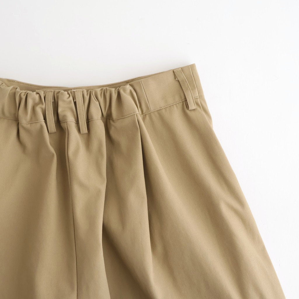 ⼀握の⾔葉 Wide tapered trousers #beige [TLF-226-PT001-Reht]