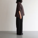 VOILE TULLE LACE S/SL SMOCK WITH COTTON VOILE #9700 CHARCOAL [NSL25051]