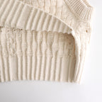 Recycled-Cotton Vest #Ecru [oni059]