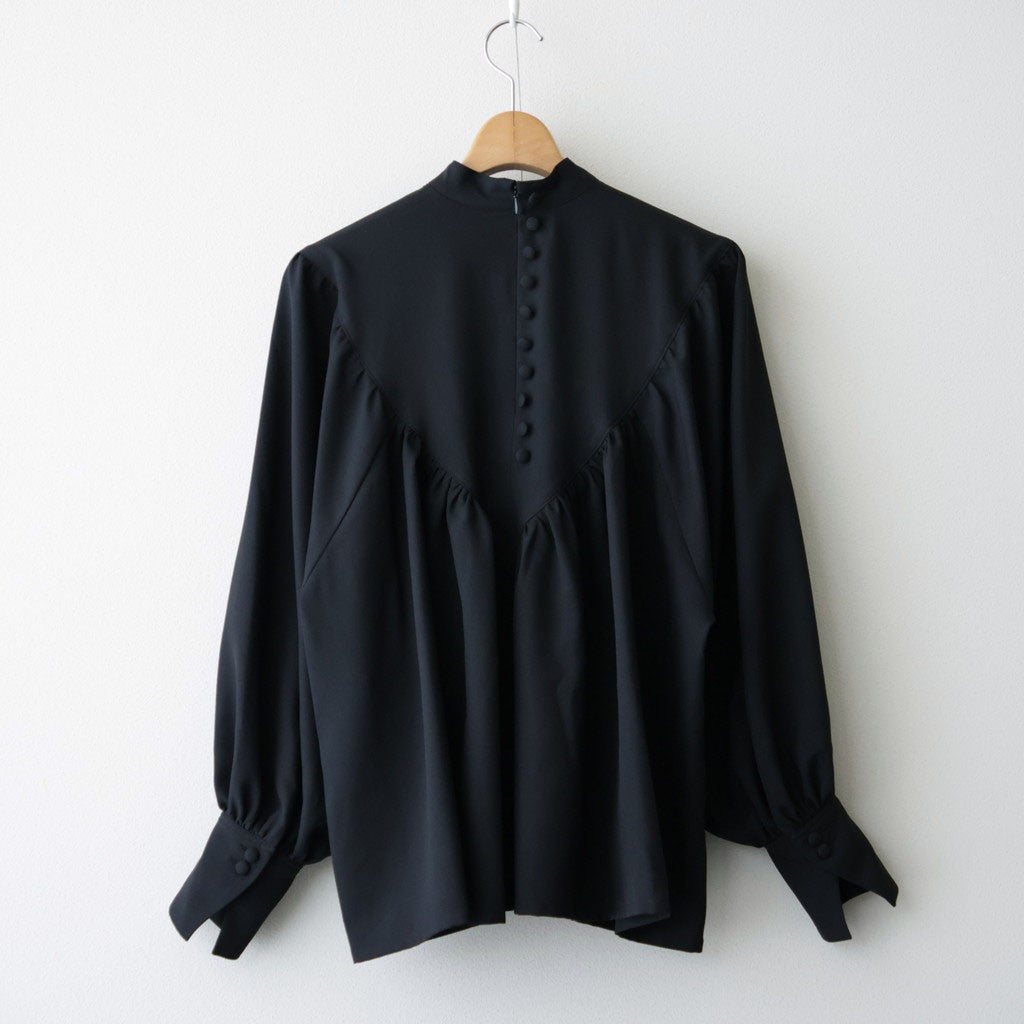 記憶の庭 Stand collar blouse #Black [26F-SH046-RP]