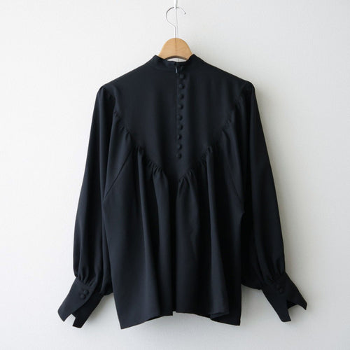 記憶の庭 Stand collar blouse #Black [26F-SH046-RP]