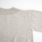 woolen cotton & silk nep wool tweed-knit P/O #grayge tweed [WXFL-UW124]