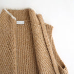 Blushed knit vest #Beige [252804]
