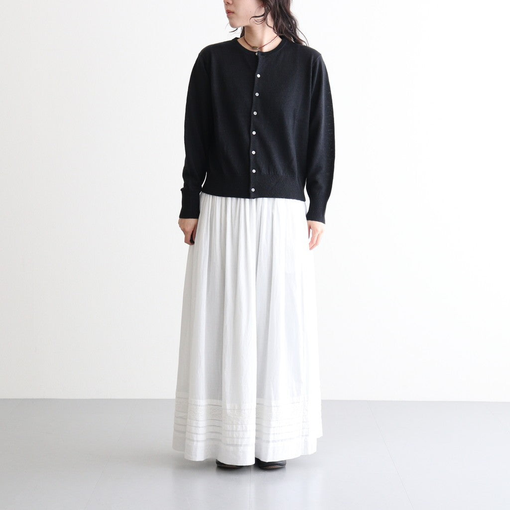 French Pure Linen クルーネックカーディガン #001 クロ [UT262KN001]
