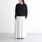 French Pure Linen クルーネックカーディガン #001 クロ [UT262KN001]