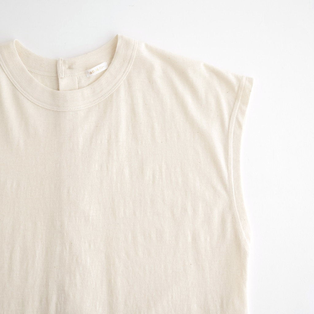 DROP CANDY BUTTON NO SLEEVE T #Natural [no.8194]