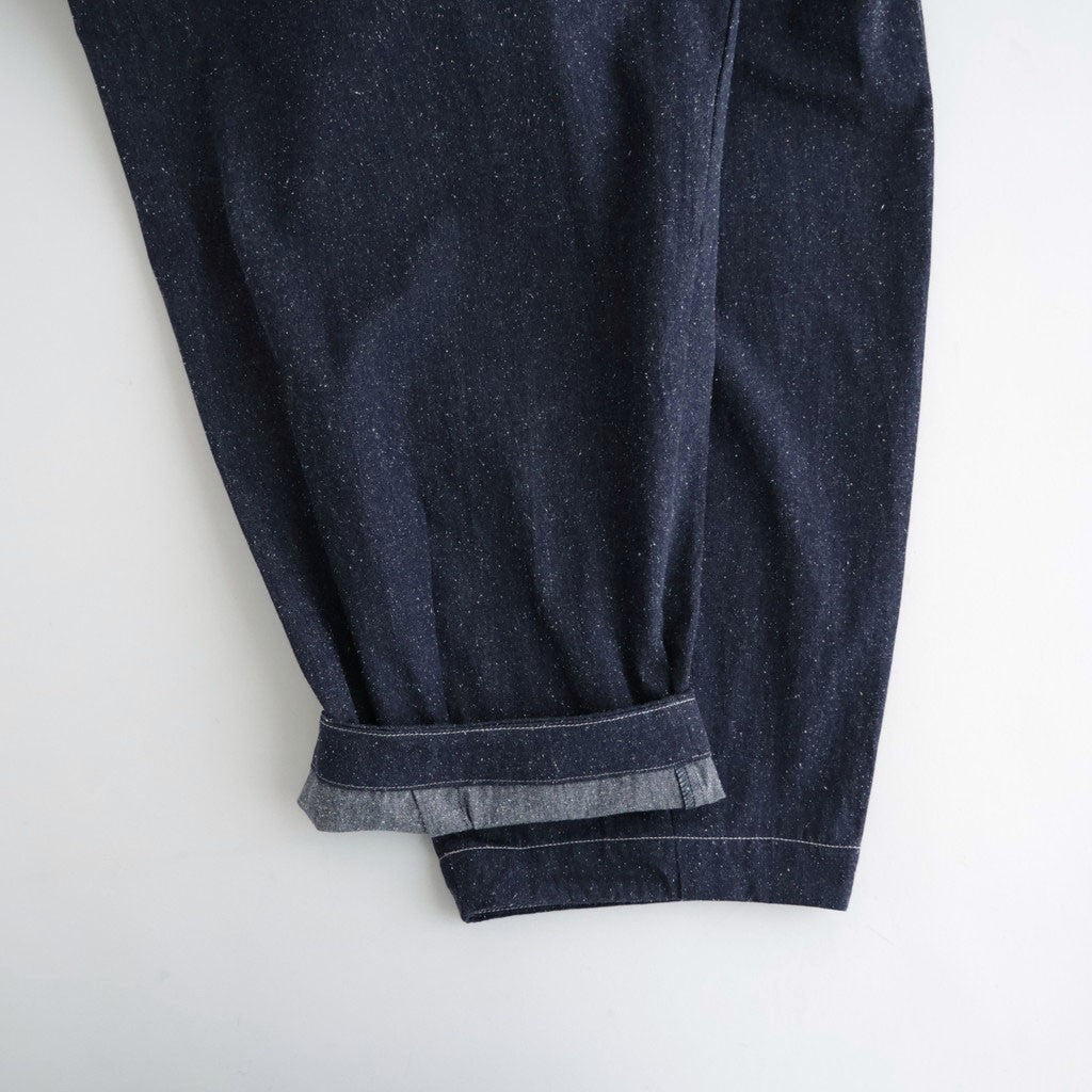夜の散歩 Wide tapered trousers #Navy [26F-PT062-CSD]
