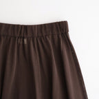 high-twisted cotton sheer knit layered skirt #charcoal brown × mist green [WXSP-UW139]