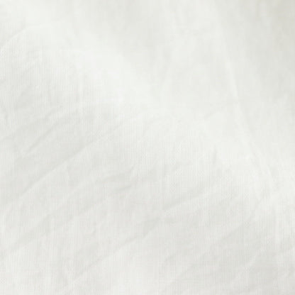 80s COTTON VOILE PLAIN BANDED COLLAR FRENCH/SL PINTUCK SHIRT #9100 OFF WHITE [NSL25042]