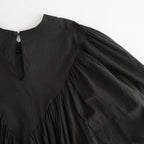うすれかけた記憶 Embroidered yoke dress #black [TLF-226-OP009-csl]