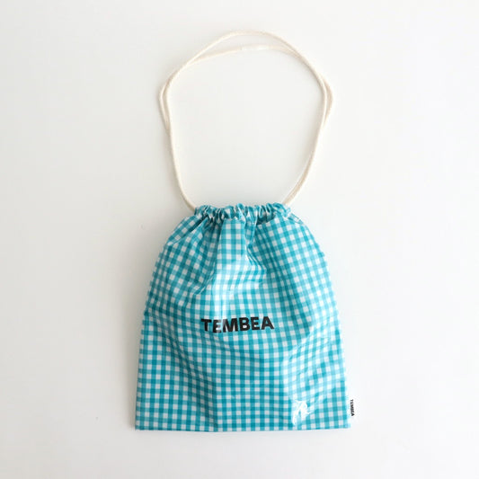 Drawstring bag #GINGHAM TEAL [TMB-1863H]