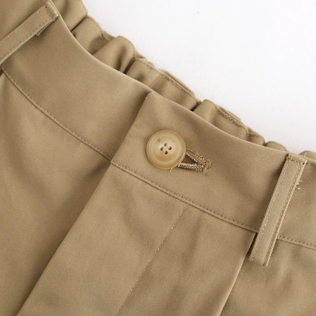 ⼀握の⾔葉 Wide tapered trousers #beige [TLF-226-PT001-Reht]