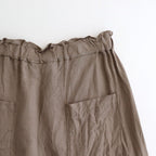 Organic linen twill tuck easy pants #Mocha [GT252PT006]