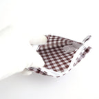FLAT POUCH SMALL #GINGHAM BROWN [TMB-2310N]