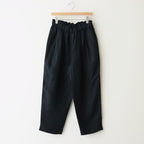 Organic Linen Twill Tuck Easy PT #Black [GT252PT006]