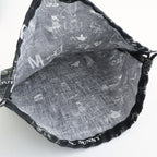 GRAFFITI DRAWSTRING BAG (L) #Black [no.7959]