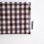 FLAT POUCH SMALL #GINGHAM BROWN [TMB-2310N]