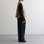 【 LONDON TRADITION × UNFIL 】wool blend double face zip-up vest #camel [WVFL-UW133]