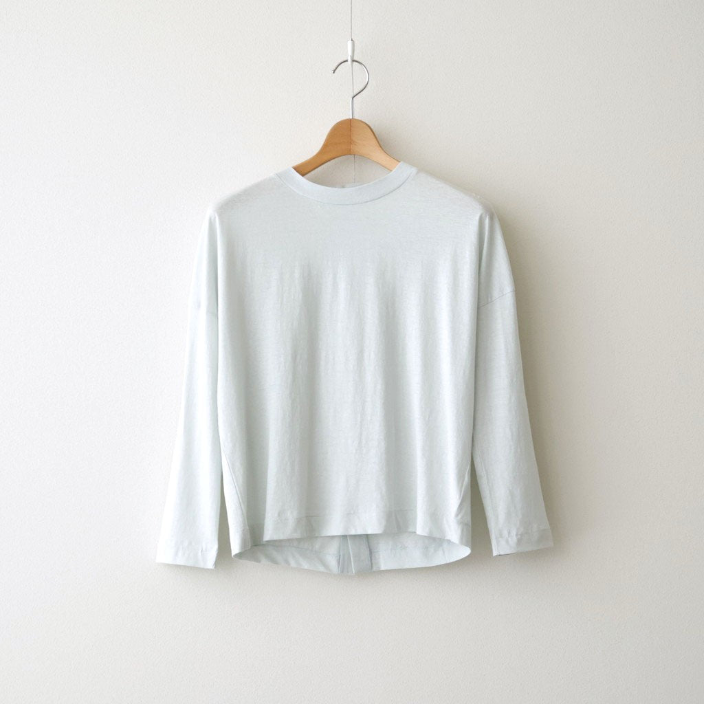 DROP CANDY BUTTON LONG SLEEVE T #Light Blue [no.8193]