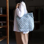 TOTE BAG L 格子 #BLUE [AL3131BG-27]