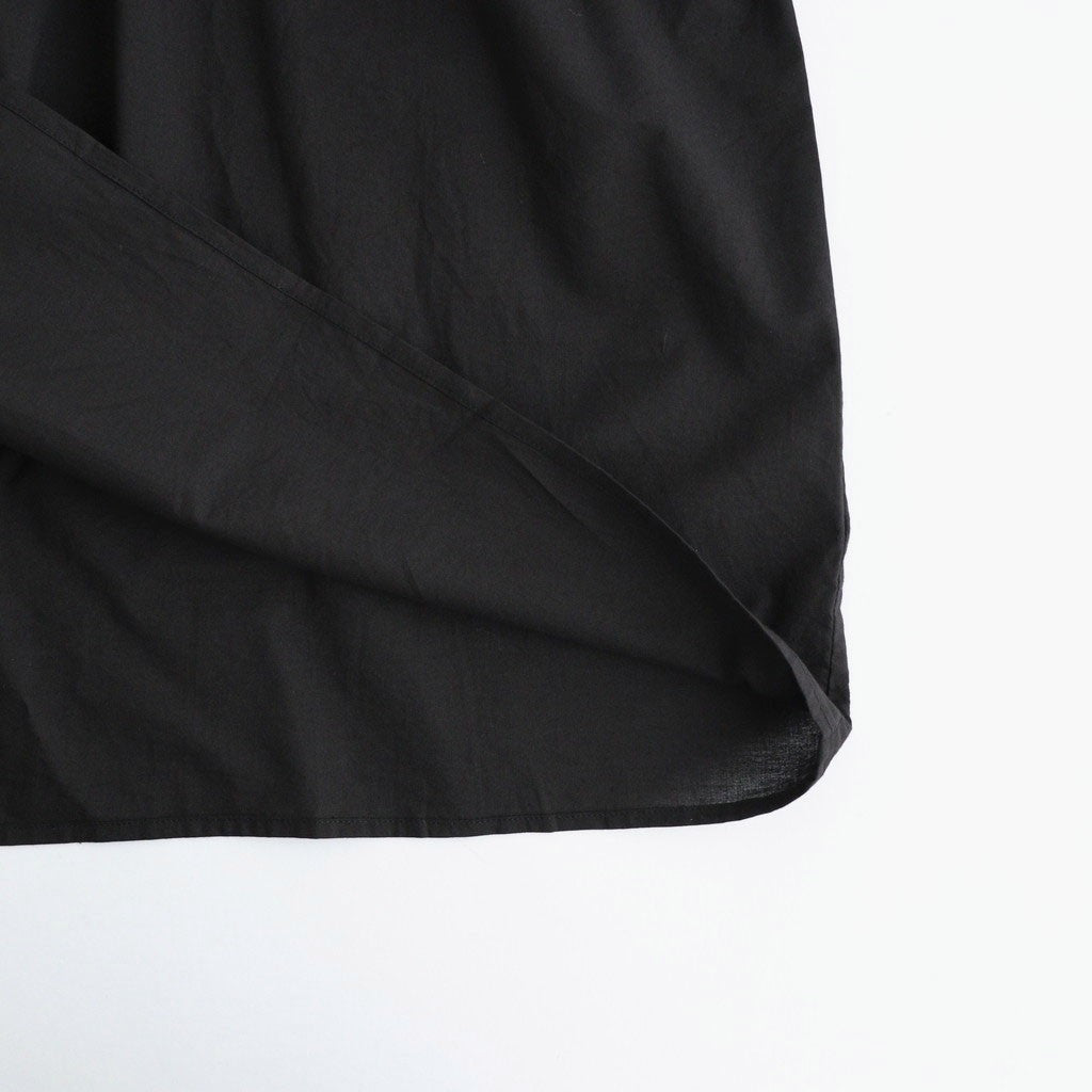 60s COTTON CAMBRIC PLAIN WITH LACE LACE FRILL COLLAR SHIRT #9900 BLACK [NSL26551]