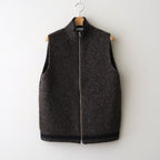 Blushed knit vest #Dark brown [252804]