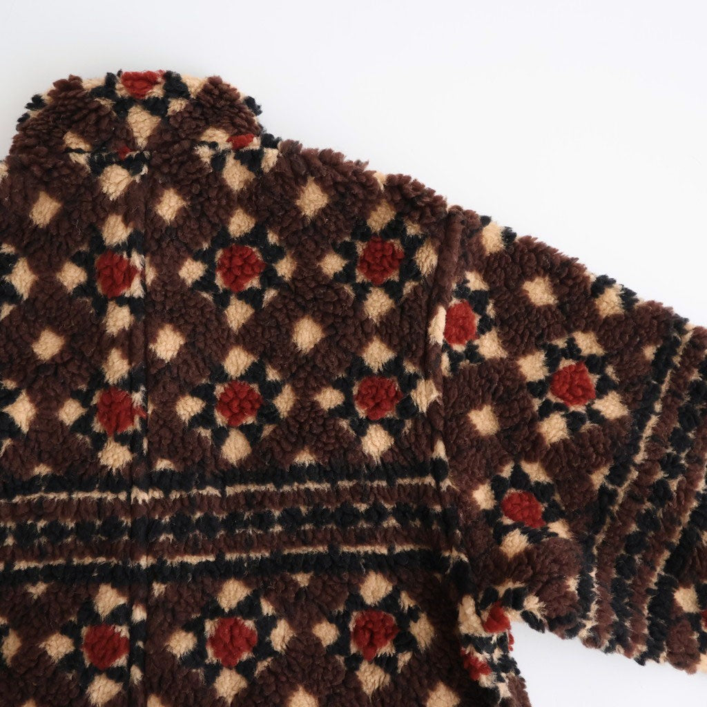 Station floor pattern blouson #Brown [262809]