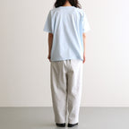 COTTON/LINEN DYED WEATHER 2TUCK TAPERED EASY PANTS #9200 LT.GREY [GNMDS2501CLW]