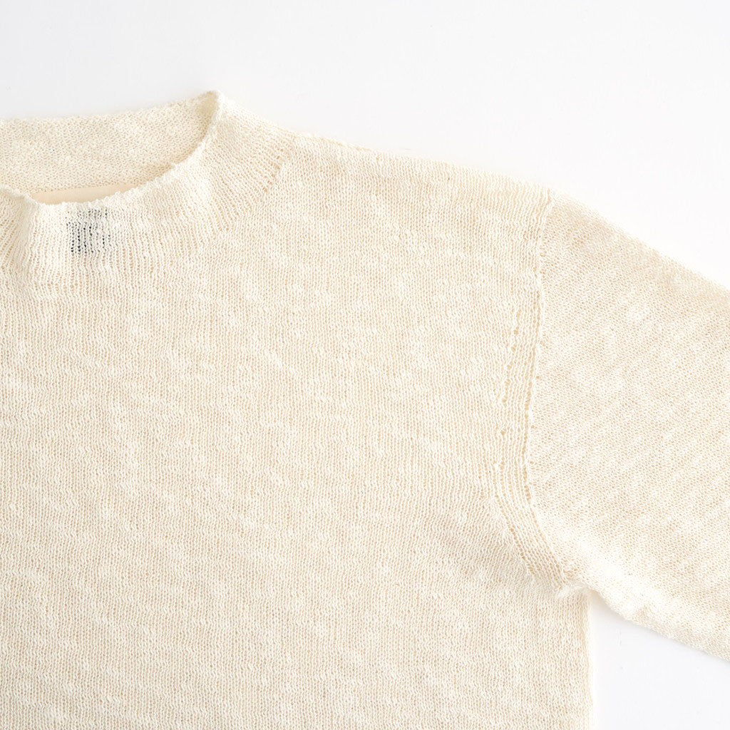 cotton & silk slub yarn bottle-neck P/O #off white [WXSP-UW125]