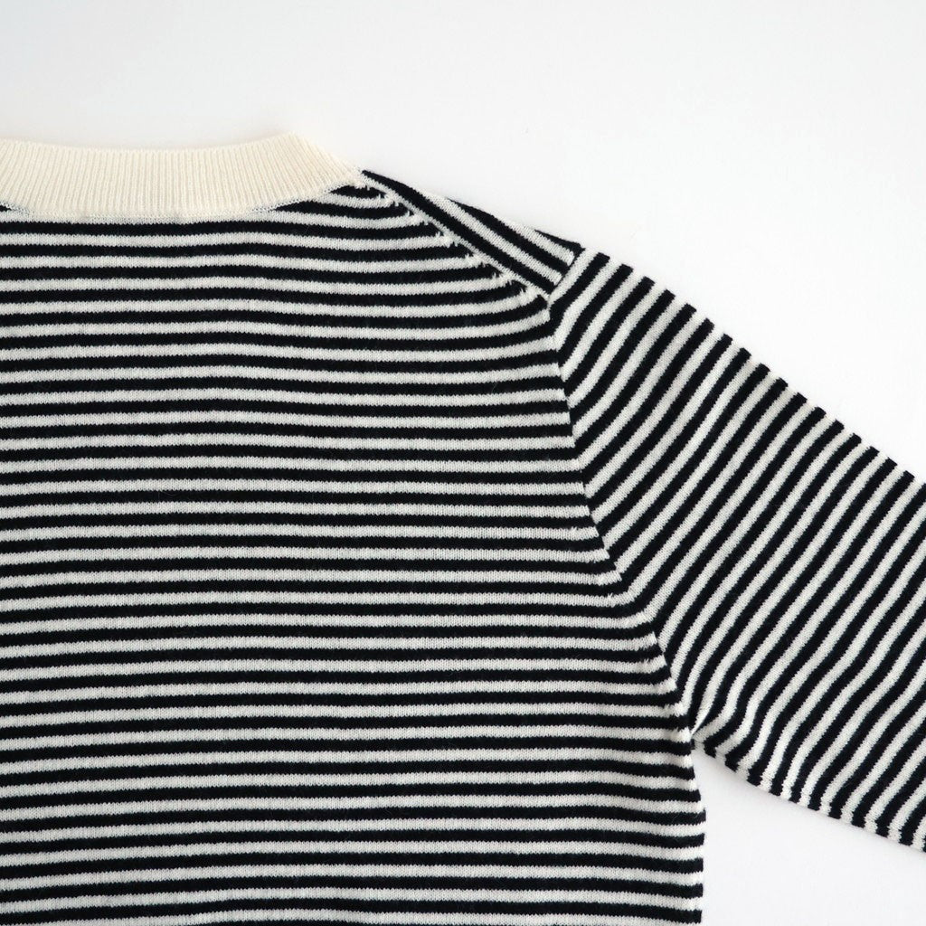 WOOL CASHMERE POCKET PULLOVER #Border [no.7803]
