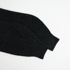 woolen cotton & silk nep wool tweed-knit P/O #black tweed [WXFL-UW124]