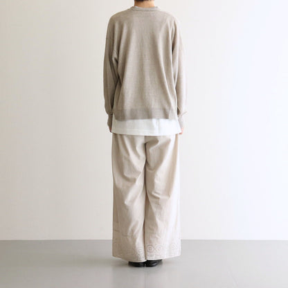 12GG 1PLY LINEN PLAIN V-NECK 1 BUTTON CARDIGAN #8200 LINEN [GNSL23302]