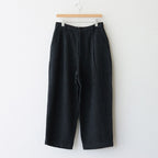 Bishu original wool herringbone tuck pants #black herringbone [TS243PT099]