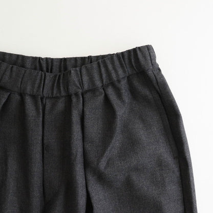 WORSTED SERGE 2TUCK WIDE EASY PANTS #9800 CHARCOAL [GNMDS2502WS]