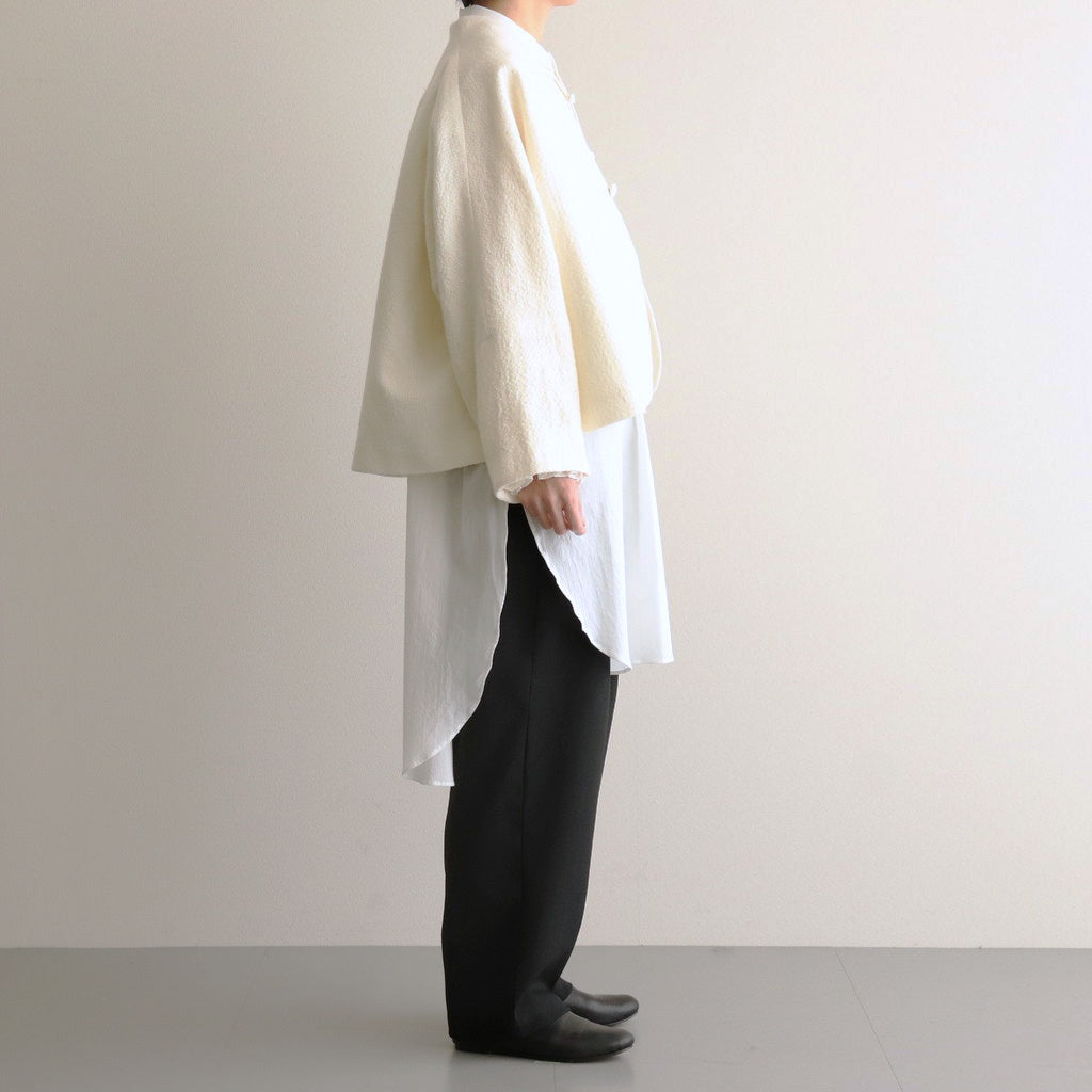 薄氷の汀 Tucked kraplap vest #ecru [TLF-125-ac001-tp]