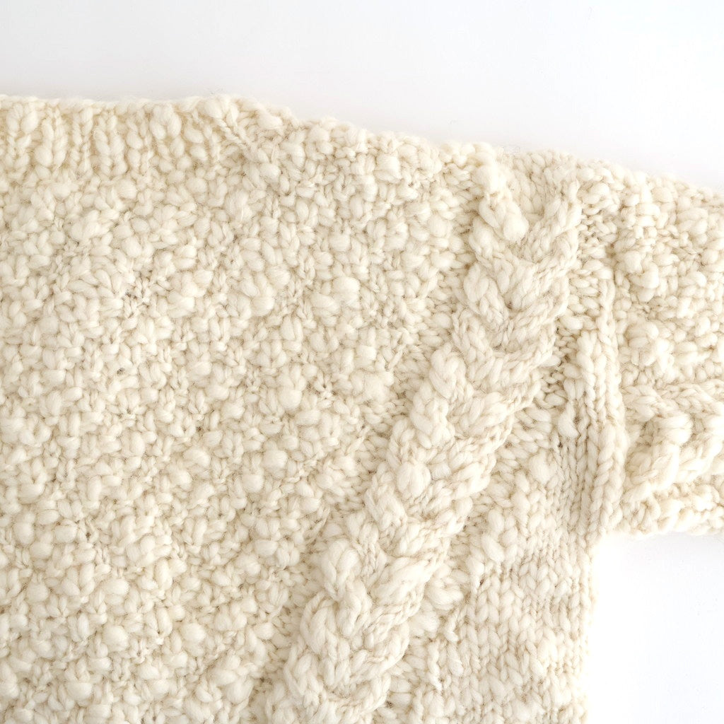 夜を紡ぐ Knitted cardigan #ecru [TLF-126-hkn003]