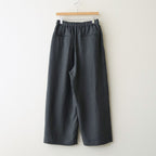 40s FRENCH LINEN DYED CANVAS 2TUCK WIDE EASY PANTS #9800 CHARCOAL [GNMDS2502FL]