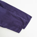 80s ORGANIC MICRO CHECK OVERDYE CREW-NECK BUTTON SHIRT WITH MINI PINTUCK #2813 PURPLE (D.PURPLE) [NMDS26233D]