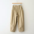 ⼀握の⾔葉 Wide tapered trousers #beige [TLF-226-PT001-Reht]
