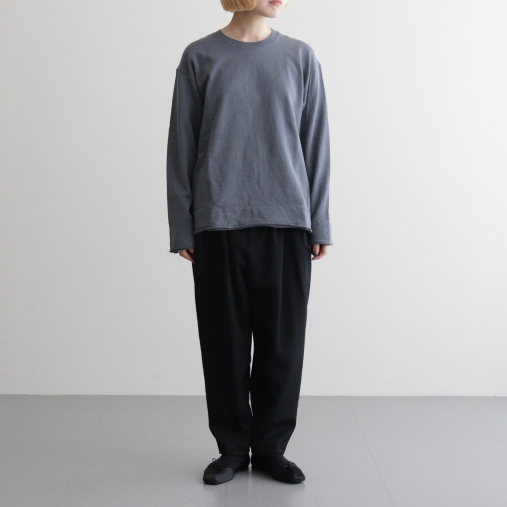 cotton open-end yarn terry sweat shirt #steel blue [WXSP-UW119]