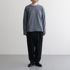 cotton open-end yarn terry sweat shirt #steel blue [WXSP-UW119]