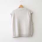 woolen cotton & silk nep wool tweed-knit vest #grayge tweed [WXFL-UW125]